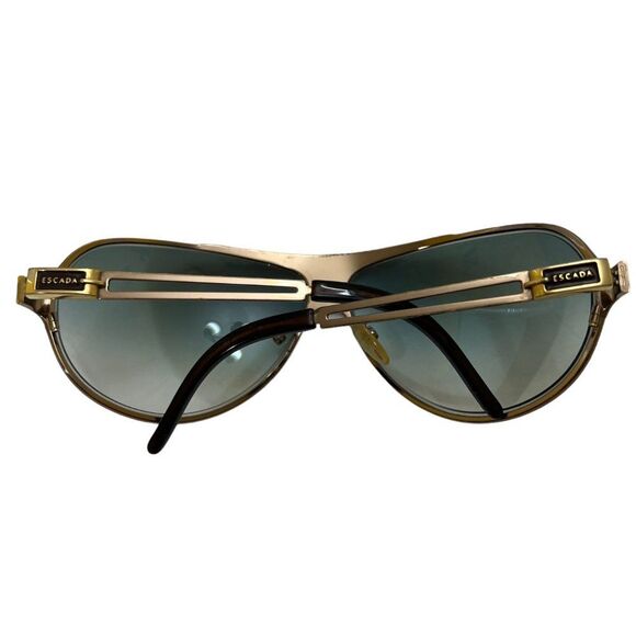 Vintage Escada Gold Aviator Sunglasses Style SES633 Unisex main image 8